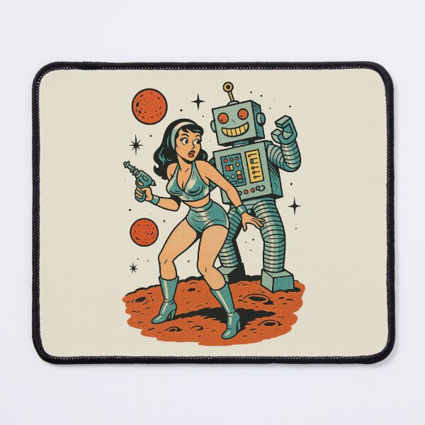 Item preview, Mars Needs Women – Retro Sci-Fi Space Invasion Pin-Up Design designed and sold by Victor Shadehorn.