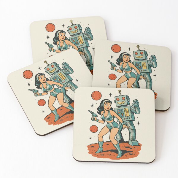 Item preview, Mars Needs Women – Retro Sci-Fi Space Invasion Pin-Up Design designed and sold by Victor Shadehorn.