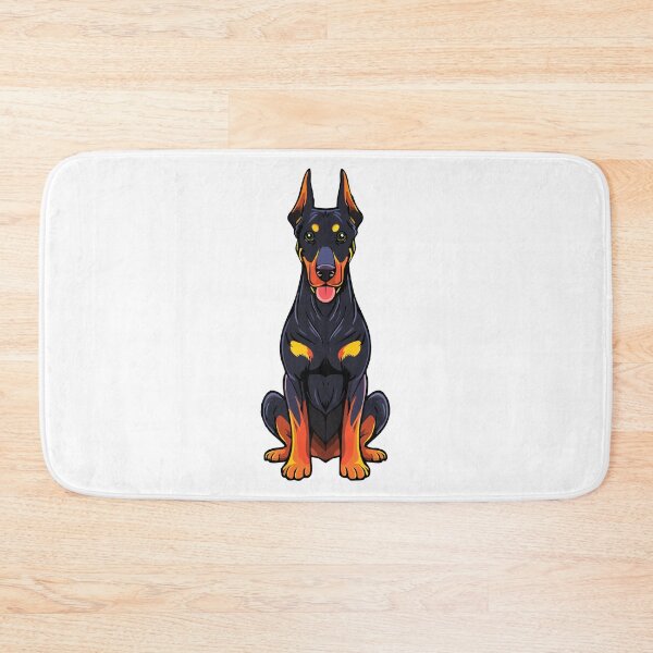 Item preview, Portraits of a Doberman dog front view, Illustration of gorgeous fierce doberman dog sitting, doberman pinscher, american doberman, dog doberman designed and sold by Danler.