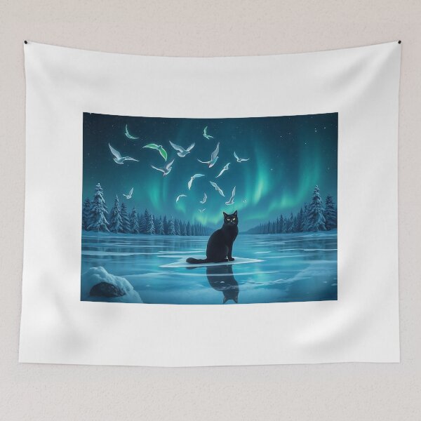 Item preview, Cat of the Northern Lights designed and sold by Zazeyy.