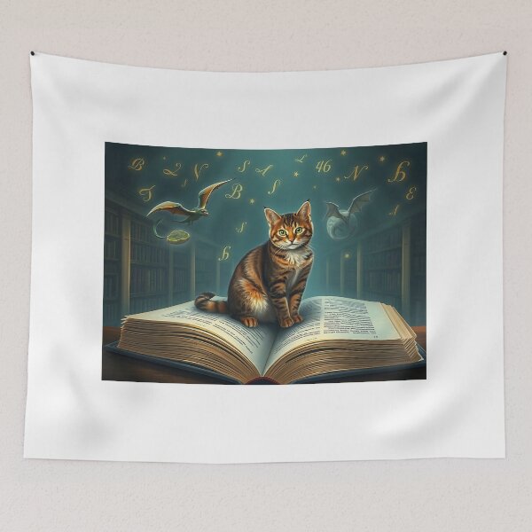 Item preview, Cat in the book universe designed and sold by Zazeyy.