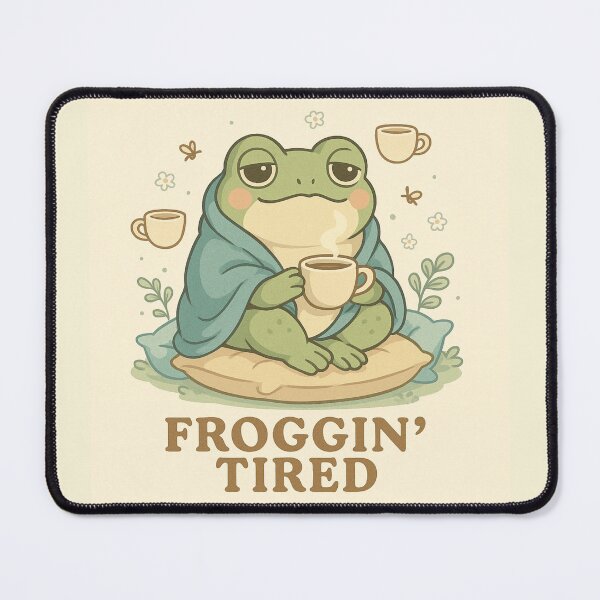 Item preview, Froggin’ Tired – Cozy Frog Vibes designed and sold by TeeHatch.