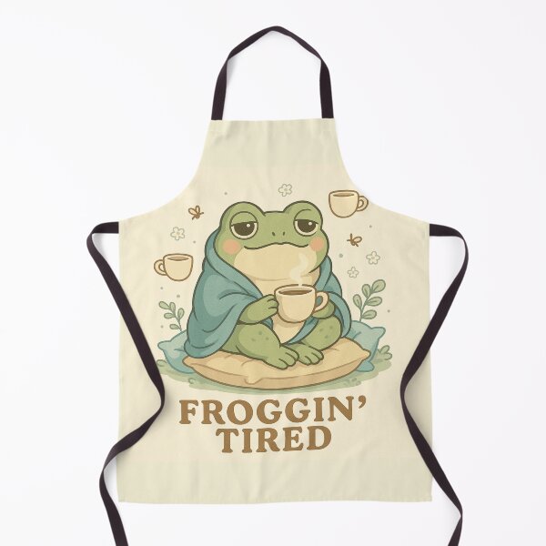 Item preview, Froggin’ Tired – Cozy Frog Vibes designed and sold by TeeHatch.