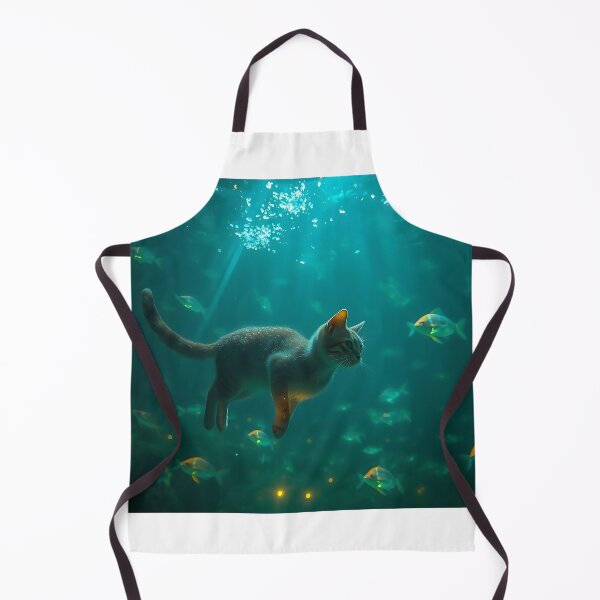 Item preview, Cat in the underwater jungle designed and sold by Zazeyy.