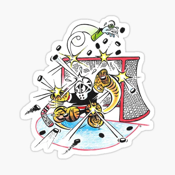 Small Saves Hockey Goalie Stopping Everything! Sticker