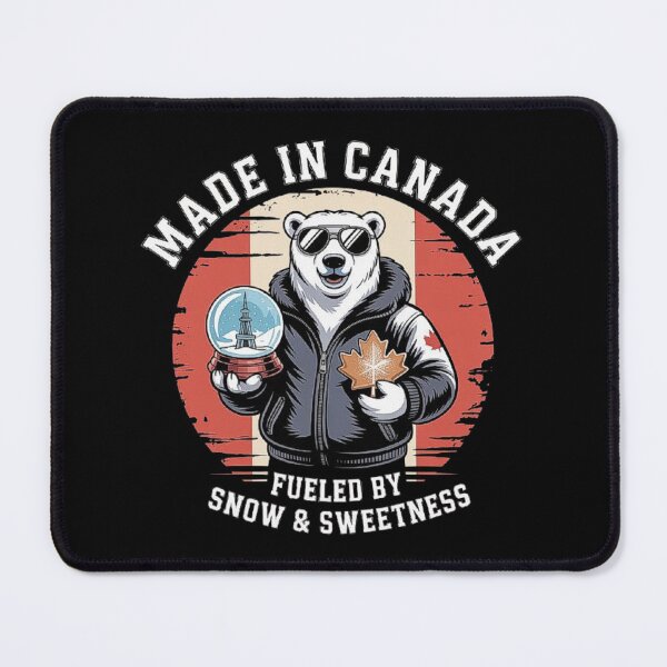 Item preview, Cool Canadian Polar Bear – Snow Globe and Maple Leaf Art designed and sold by love3617.