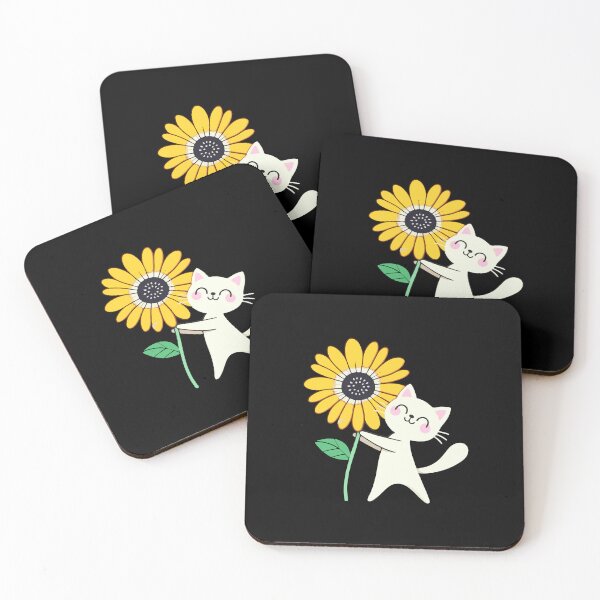 Item preview, happy cat with sunflower designed and sold by designing01Ar3.