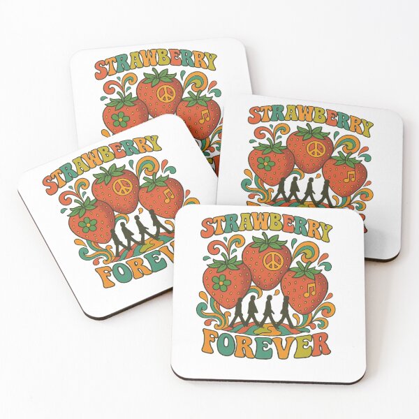 Item preview, Strawberry Forever – Retro Beatles-Inspired Psychedelic Design designed and sold by bazstees54.