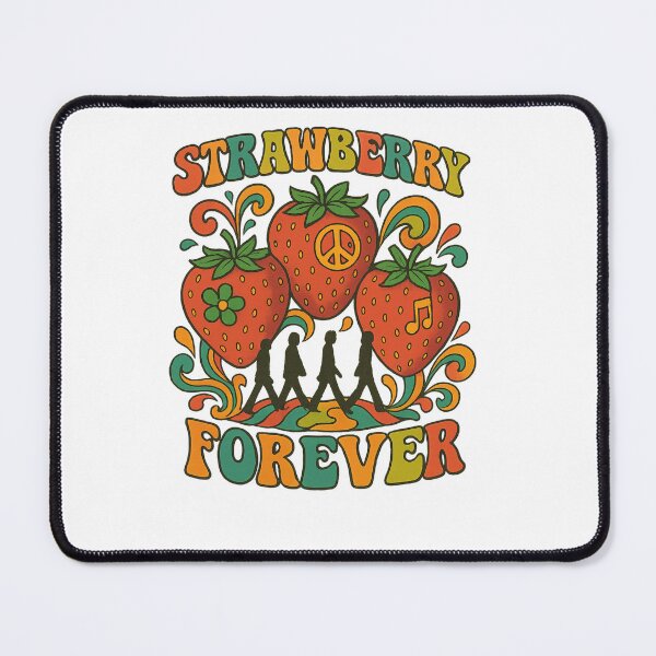 Item preview, Strawberry Forever – Retro Beatles-Inspired Psychedelic Design designed and sold by bazstees54.