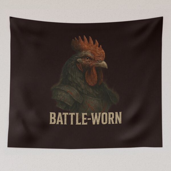 Item preview, Battle-Worn Rooster – Warrior Spirit designed and sold by MaPerle.