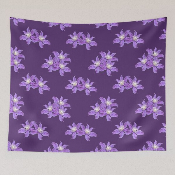 Item preview, Clematis Cutie Dark Pattern designed and sold by Technicolor Coats.
