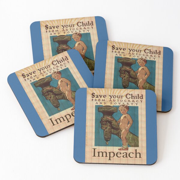 Item preview, IMPEACH, SAVE YOUR CHILD FROM AUTOCRACY AND POVERTY Re-imagined Vintage Poster designed and sold by thelivingrp.