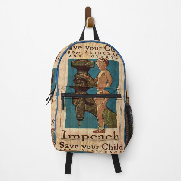 Aperçu de l'œuvre Affiche vintage réimaginée : IMPEACH, SAUVEZ VOTRE ENFANT DE L'AUTOCRATIE ET DE LA PAUVRETÉ créée et vendue par thelivingrp.