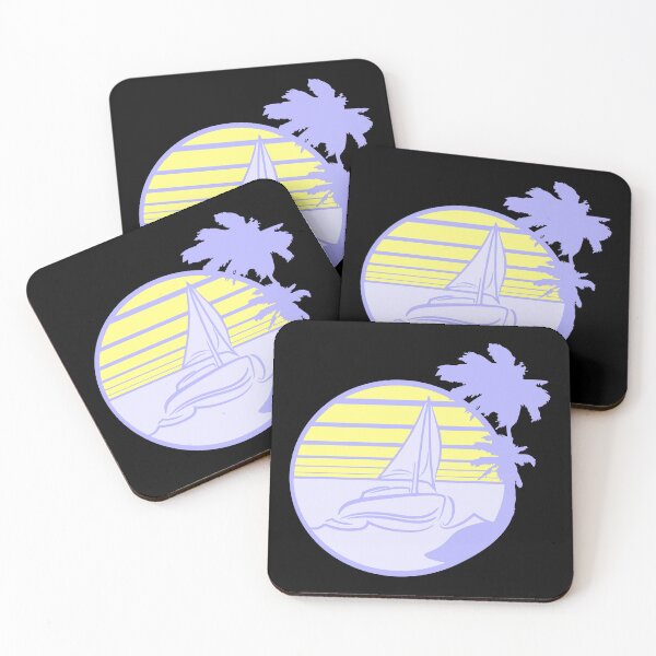 Item preview, Ship Sun Palm Trees South Sea Evening Cool Sunset designed and sold by shirt-o-mat.