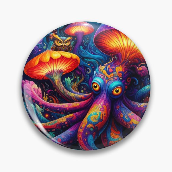 Item preview, Octopus in LaLa Land with Barney the owl designed and sold by rainsdesigns.