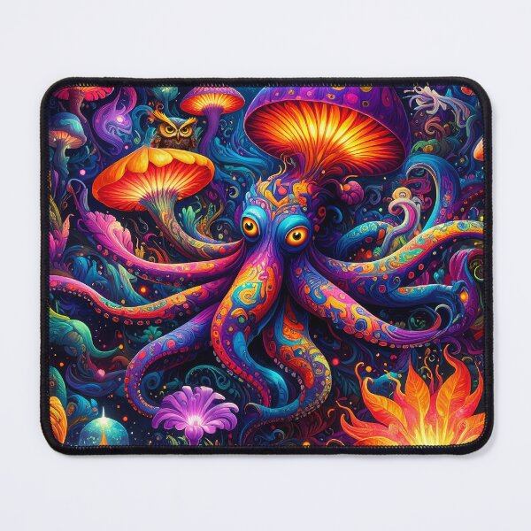 Item preview, Octopus in LaLa Land with Barney the owl designed and sold by rainsdesigns.