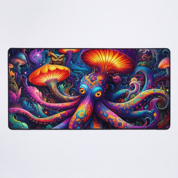 Item preview, Octopus in LaLa Land with Barney the owl designed and sold by rainsdesigns.