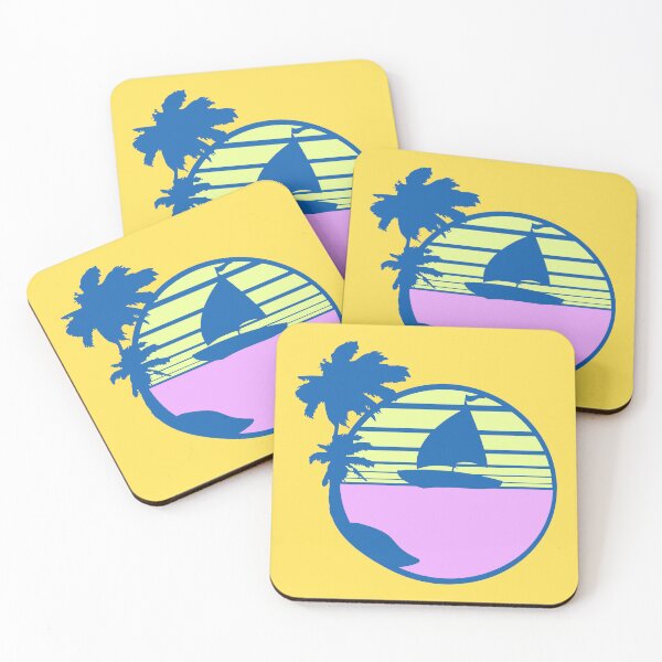 Item preview, Ship Sun Palm Trees South Sea Evening Cool Sunset designed and sold by shirt-o-mat.