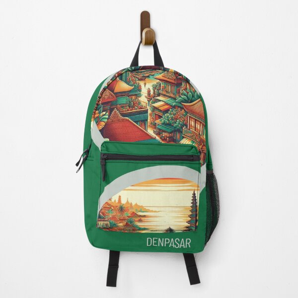 Item preview, Denpasar Bali in 80s Comic Style – Vibrant Retro AI City Design for Travel Lovers, Vacation Vibes & Urban Apparel designed and sold by knalpot-design.