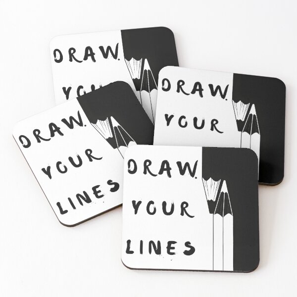 Item preview, Draw Your Lines – Pencil Art Inspirational Quote designed and sold by ebada-art.