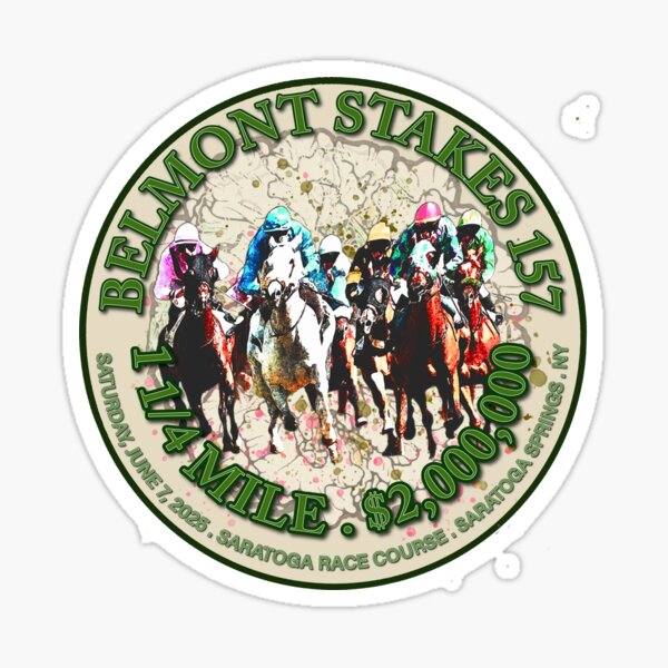 Item preview, Diseño de carreras purasangre Belmont Stakes 157 2025 designed and sold by Ginny Luttrell.