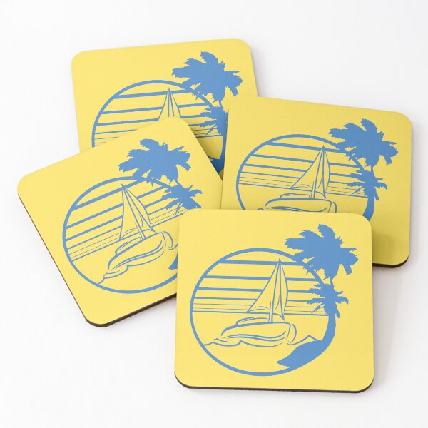 Item preview, Ship Sun Palm Trees South Sea Evening Cool Sunset designed and sold by shirt-o-mat.
