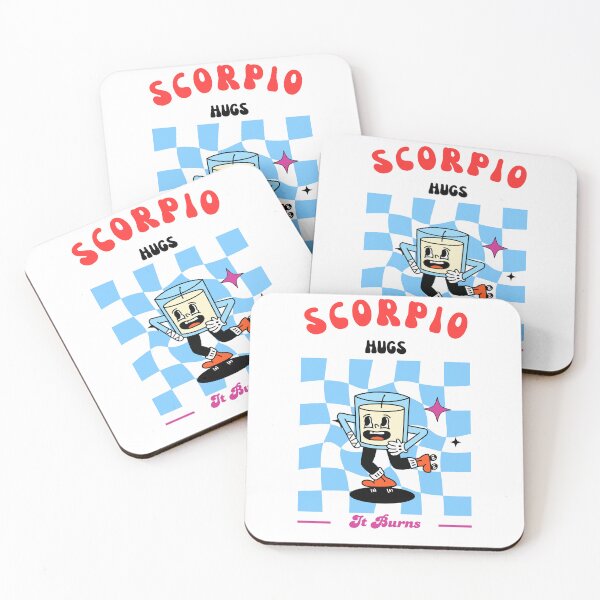 Item preview, Retro Scorpio Hugs Candle Groovy Zodiac Art designed and sold by Elizabeths Epothecary.