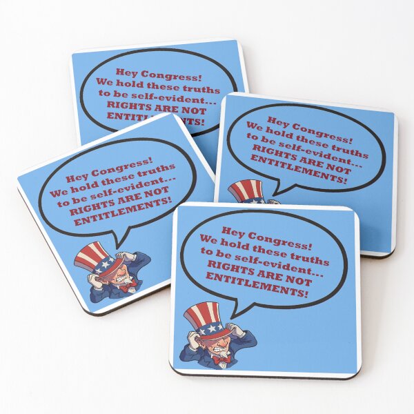 Item preview, Uncle Sam Deep Thoughts Rights are not Entitlements Protest Flair designed and sold by ProtestThreads.