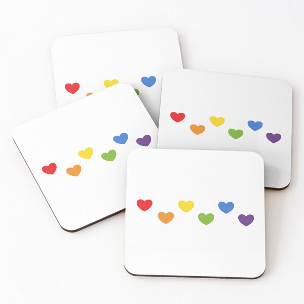 Item preview, LGBTQ Pride Month - Hearts rainbow colors designed and sold by Inspirationmotivation.