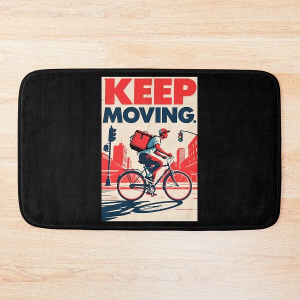 Item preview, Keep Moving – Bicycle Courier Hope Style Art designed and sold by HoopeStylee.
