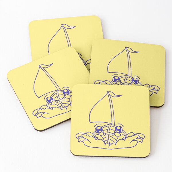 Item preview, Cute Funny Boat Waves Sails Face Smiles Cool Comic designed and sold by shirt-o-mat.