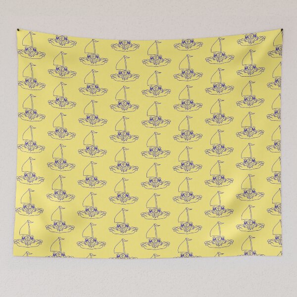 Item preview, Cute Funny Boat Waves Sails Face Smiles Cool Comic designed and sold by shirt-o-mat.