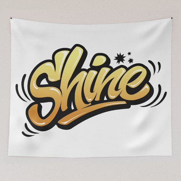 Item preview, Shine – Positive Typography Sticker with Elegant Gradient designed and sold by PigpanStickerrr.