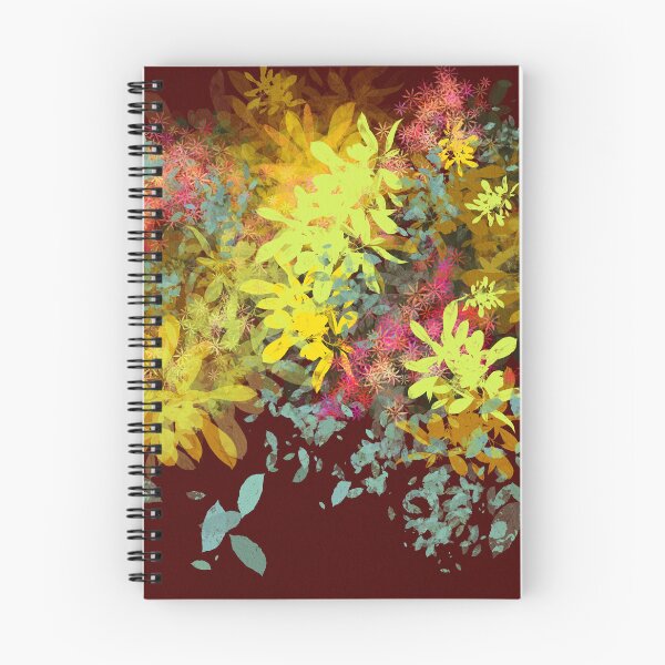 Item preview, Autumn Floral Explosion – Vibrant Layered Botanical Abstract on Red designed and sold by Jay Dee Dearness.