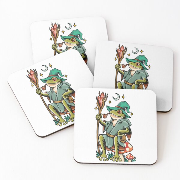 Item preview, Folk art Wizard Frog Tattoo designed and sold by SevenRelics.