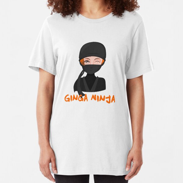 Ginga Ninja Ginger AF Redhead Funny Novelty Gingers Rule Slim Fit T-Shirt