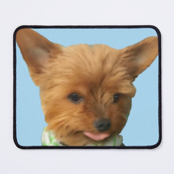 Item preview, Cute Yorkie Dog Sticking Tongue Out - Yorkshire Terrier Dog | Blue Background designed and sold by Yorkie  Love.