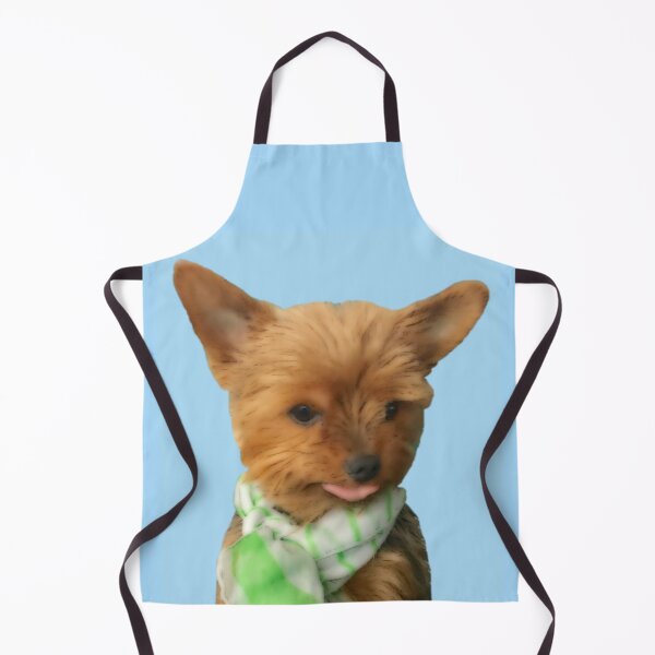 Item preview, Cute Yorkie Dog Sticking Tongue Out - Yorkshire Terrier Dog | Blue Background designed and sold by Yorkie Love.