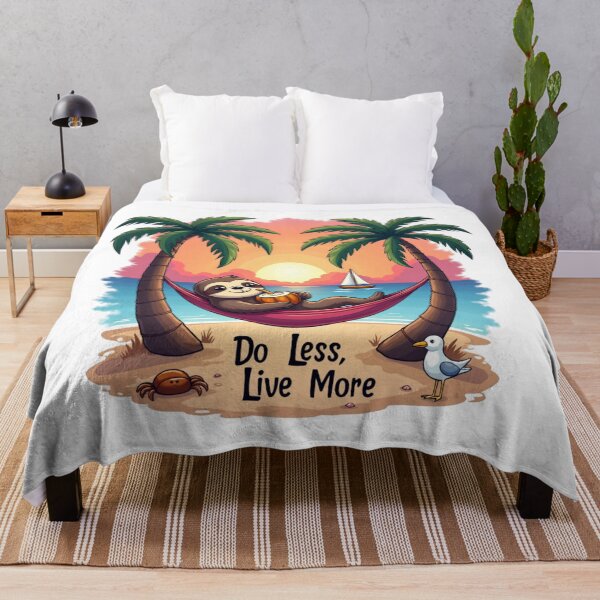 Item preview, Haz menos, vive más Atardecer en la Playa de los Perezosos designed and sold by PacImpressions.