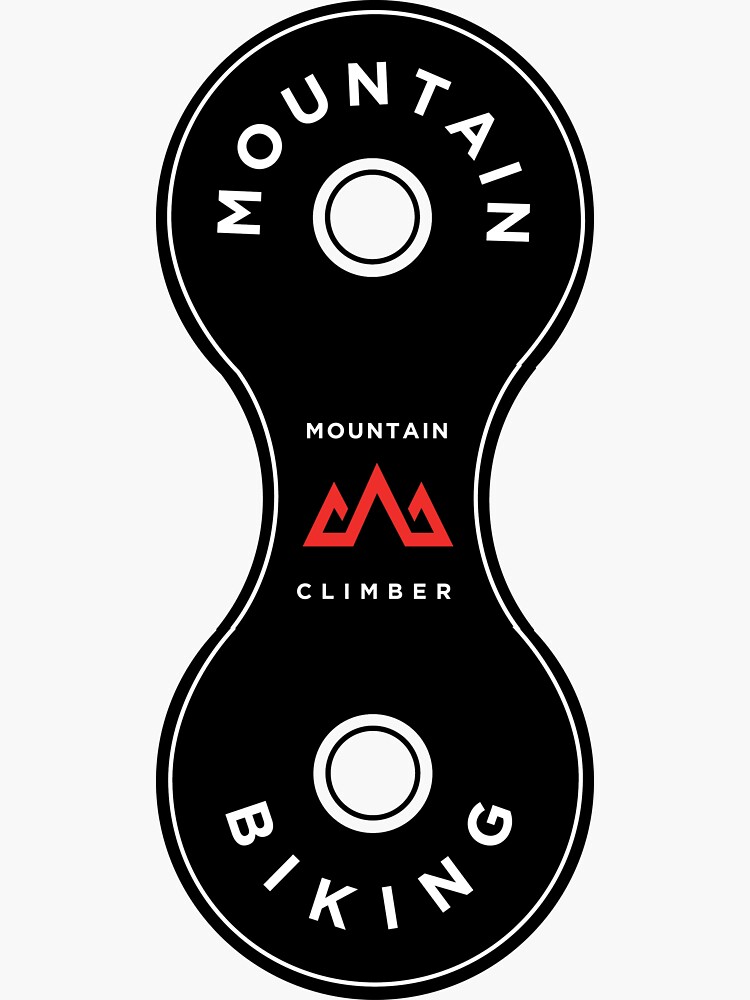 Thumbnail 3 of 3, Sticker, Mountain Bike - Chain Link designed and sold by epicride.
