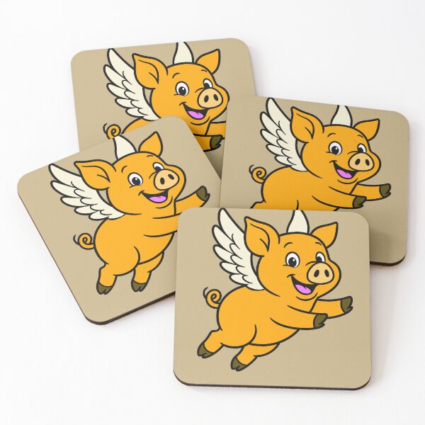 Item preview, When Pigs Fly - Yellow Orange designed and sold by AngelMiette.