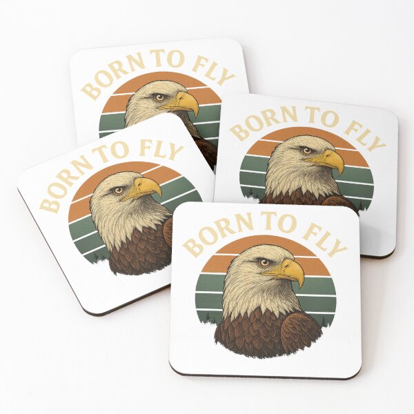 Item preview, Aigle en vol – Design vintage Born to Fly designed and sold by OTSC.