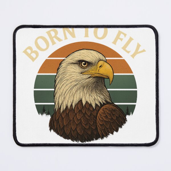 Item preview, Aigle en vol – Design vintage Born to Fly designed and sold by OTSC.