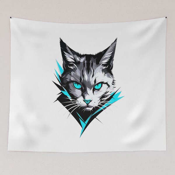 Item preview, Cat illustration - Blue designed and sold by StefAnimal.