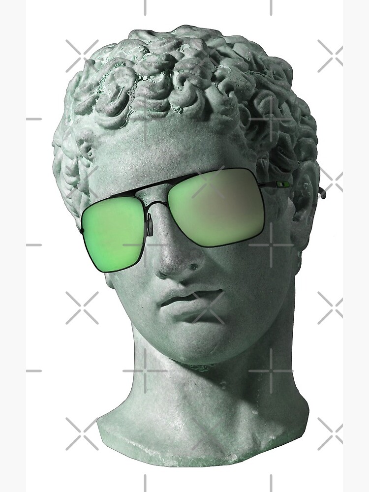 "Greek Bust Green Vaporwave Aesthetic" Art Print by heathaze Redbubble