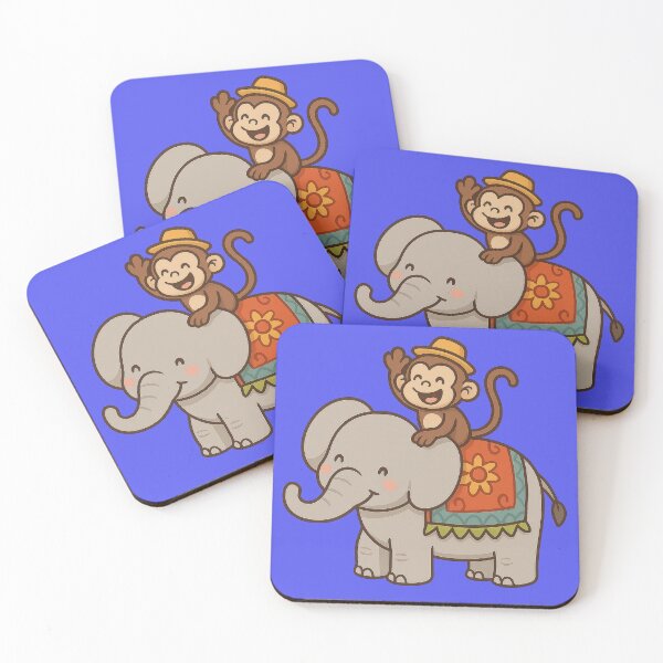 Item preview, Jungle Buddies: Elephant & Monkey Fun designed and sold by IraBum.