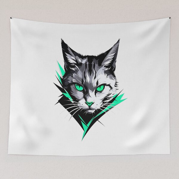 Item preview, Cat illustration - Green designed and sold by StefAnimal.