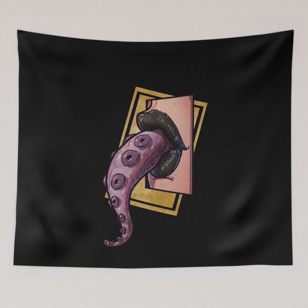 Item preview, Goth Girl Tonguetickles - Surrealist Tentacle Tongue designed and sold by OssuanArt.