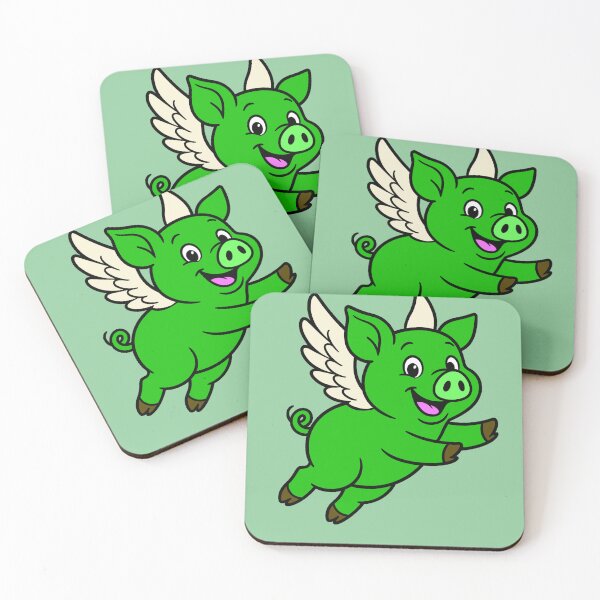 Item preview, When Pigs Fly - Green designed and sold by AngelMiette.