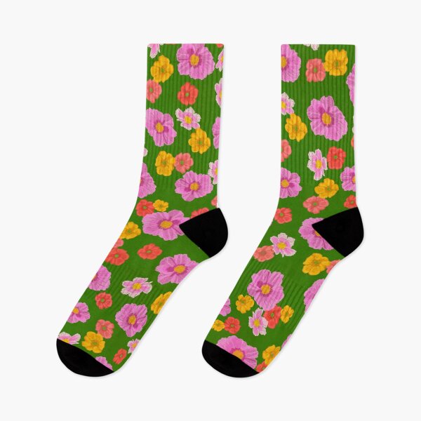 Item preview, Bright Cottage Core Floral on Green designed and sold by springstdesign.